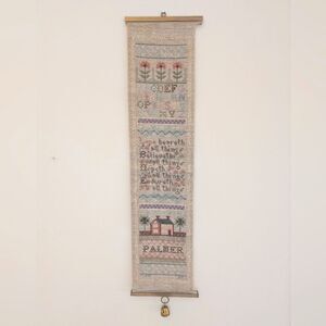 Cross Stitch Sampler Bell Pull Completed